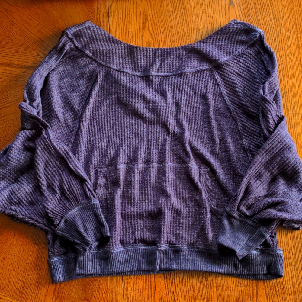 Free people oversized waffle knit sweater